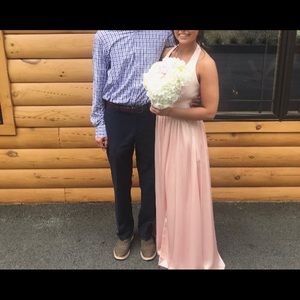 Size 4 White by Vera Vang bridesmaid dress blush